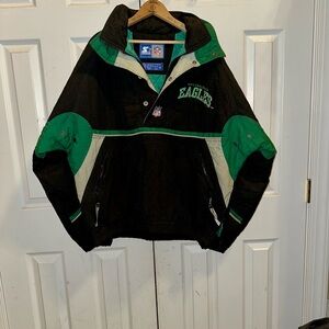 STARTER EAGLES Black and Green Men's Jacket